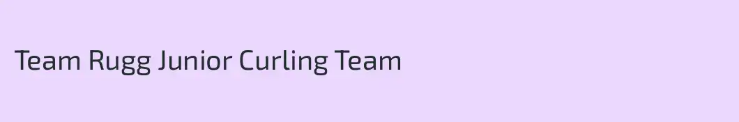 Team Rugg Junior Curling Team